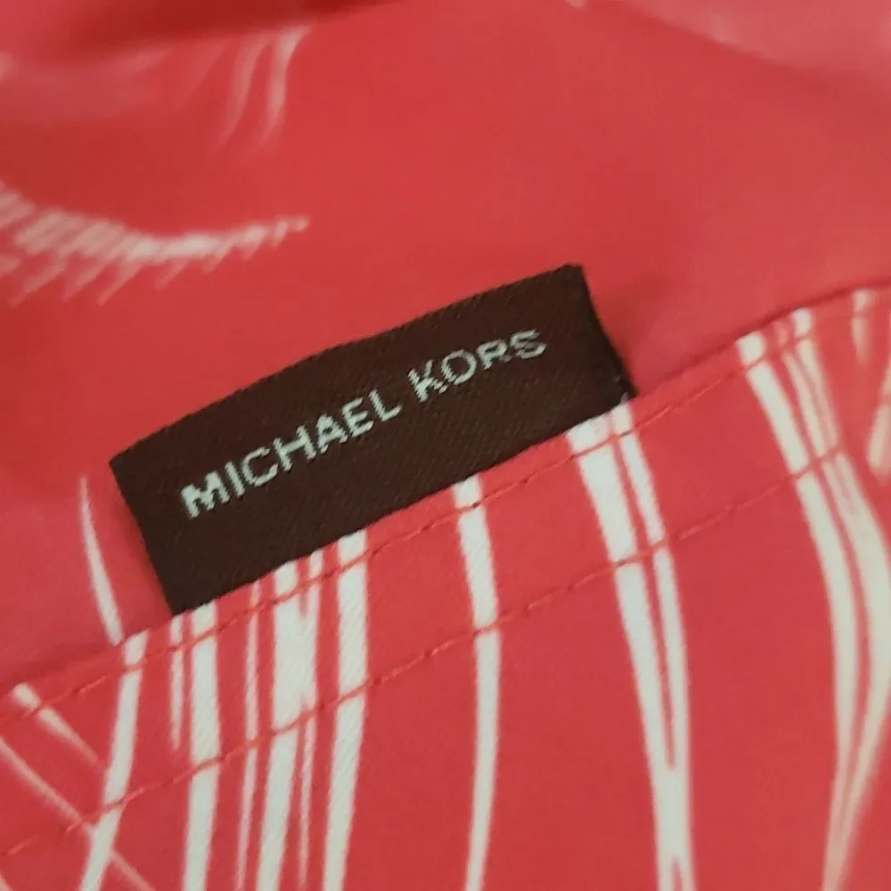 NWOT Michael Kors Hawaiian Palm Leaf Print Swim Trunks Sz L